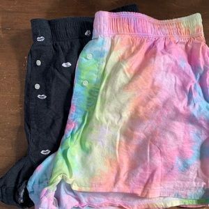 A pair of pink vs pajamas shorts